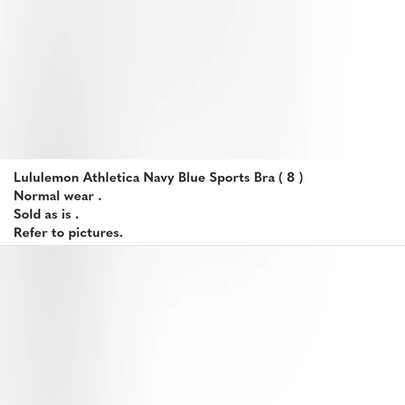 Lululemon Athletica Navy Blue‎ Sports Bra ( 8 ) - Picture 9 of 9
